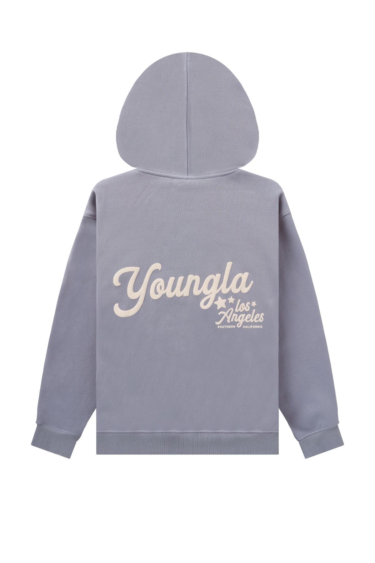 W566 Soft Serve Hoodie- Oversized fluffy fleece hoodie with a fun puff print, offering ultra-soft comfort and cozy style—perfect for pairing with the W271 Puff Print Cuffed Jogger in Dusty Grey