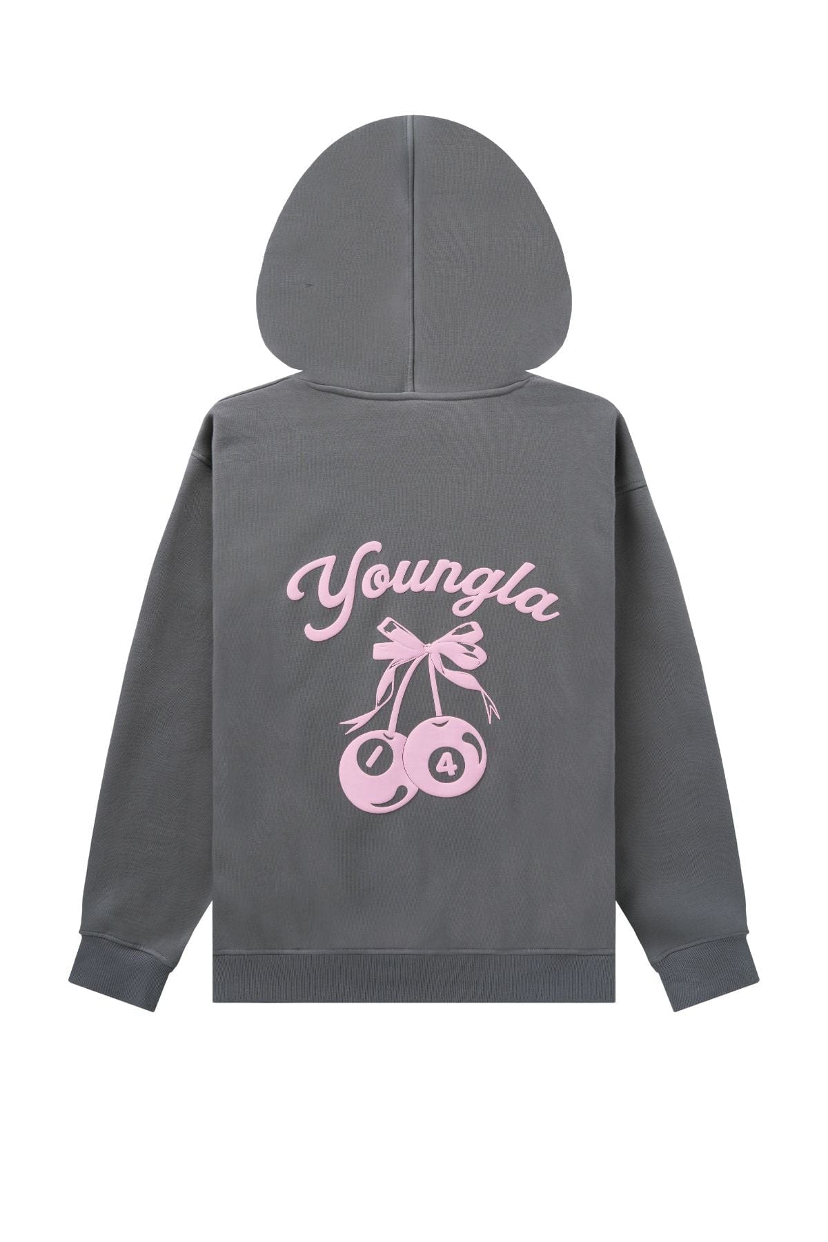 W566 Soft Serve Hoodie- Oversized fluffy fleece hoodie with a fun puff print, offering ultra-soft comfort and cozy style—perfect for pairing with the W271 Puff Print Cuffed Jogger in Grey