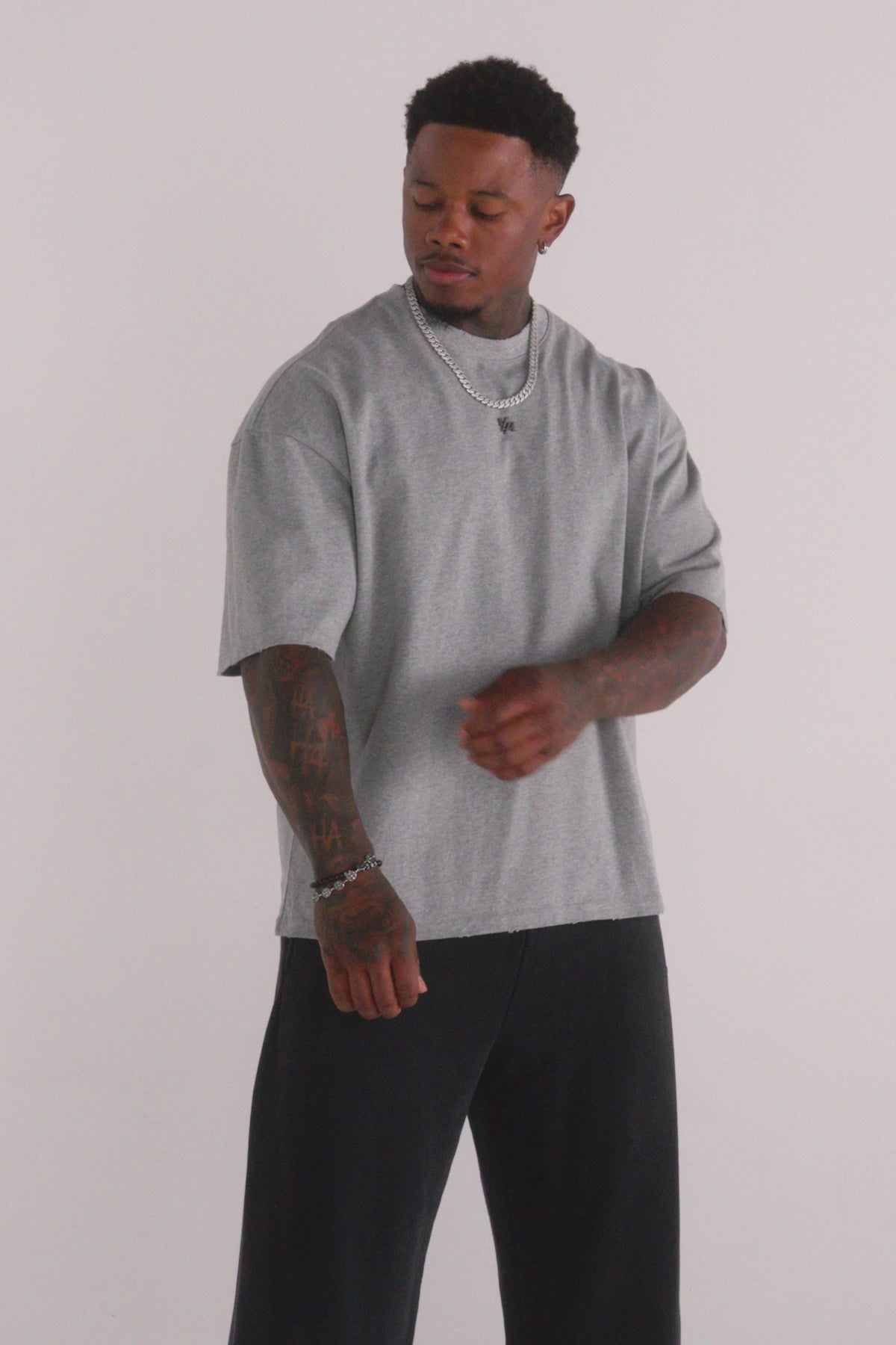 4153 - Elevated Essentials - Relaxed Tee - Oversized heavyweight cotton tee with drop shoulders, natural drape, and subtle 'Elevated' detailing.